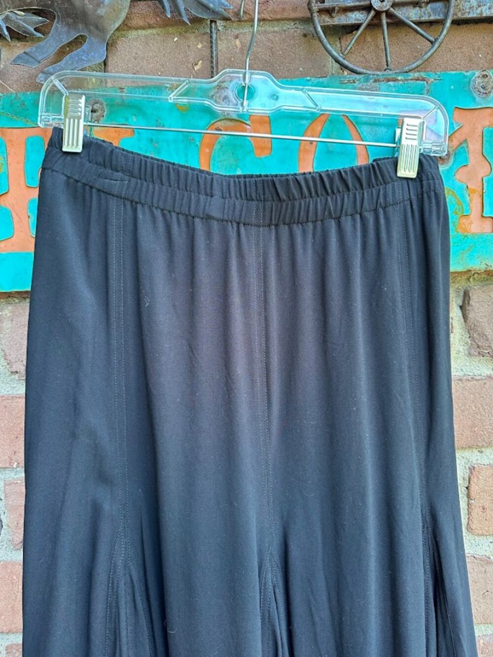 NWOT Multiples Black Rayon Gored Skirt Size XL - Picture 4 of 9